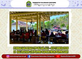 Pembagian Beras CPP bulan Juli - September 2026